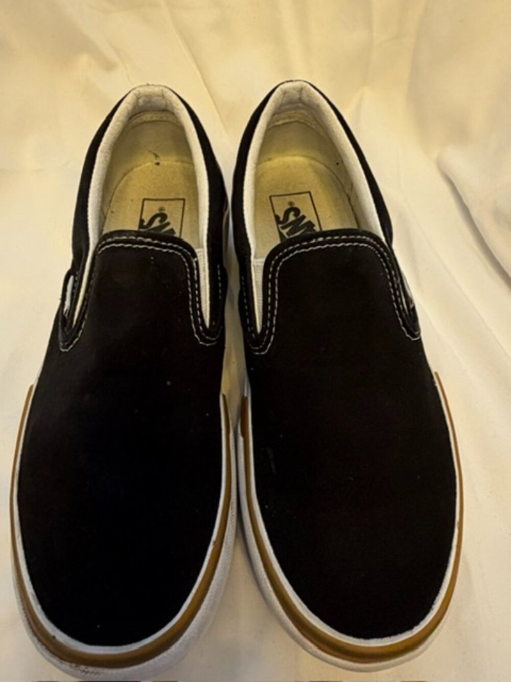 Vans Classic Slip-On Stacked Platform Black & White Gum Women's Size 8 Men's 6.5